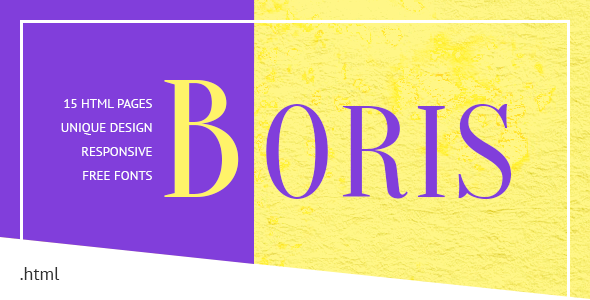 Boris - Creative Portfolio HTML Template
           TFx Blaze Jaron