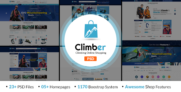 Climber - Travel Accessories PSD Template
           TFx Mick Abner