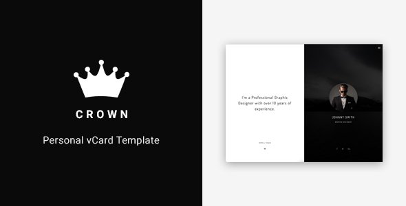 Crown - Personal vCard Template TFx SiteTemplates Pacey Neville