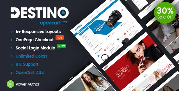 Destino - Advanced & High Customizable eCommerce OpenCart 2.3 Theme
           TFx Abraham Clive