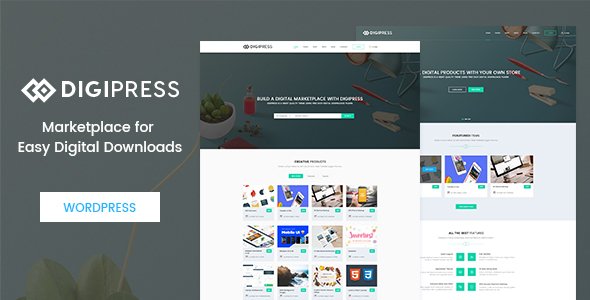 Digipress – Marketplace for Easy Digital Downloads WordPress Theme TFx Wil Brady