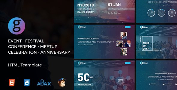 G-Event - Responsive Meetup Event & Conference Template
           TFx Ari Lorn