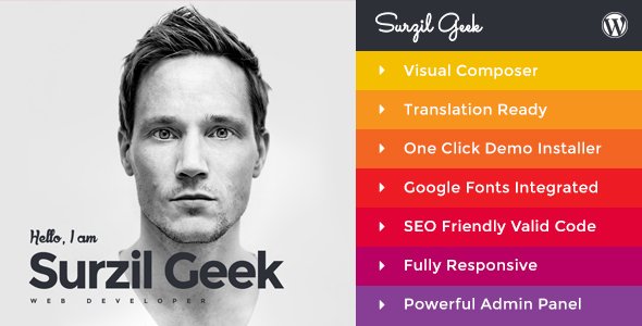 Geek - Personal Resume & Portfolio WordPress Theme
           TFx Hovo Ulysses