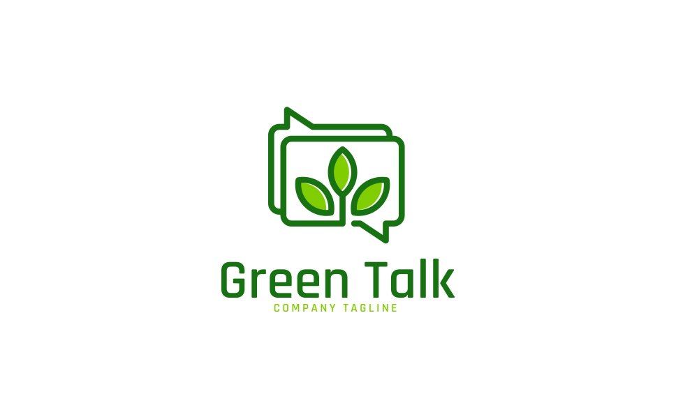 Green Talk Logo Template TMT Stanford Malcolm