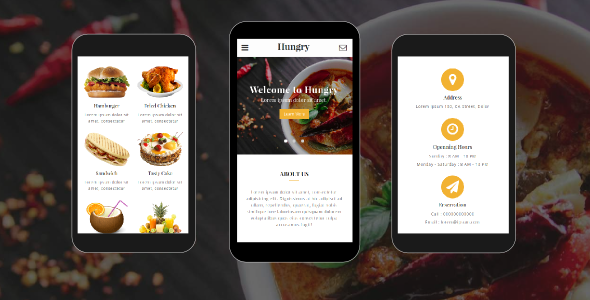 Hungry - Food and Restaurant Mobile Template
           TFx Tristram Kouta