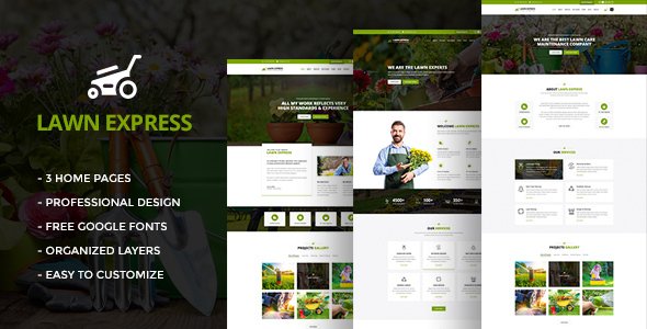 LawnExpress : Lawn, Gardening & Landscape PSD Template
           TFx Crawford Rayner