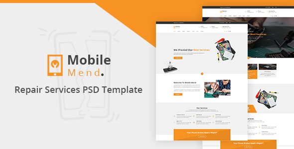 Mobile Mend - Mobile Repair  PSD Template
           TFx Zed Wolf