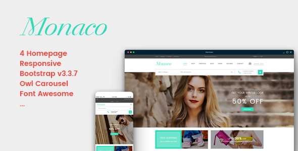 Monaco - Responsive eCommerce Template
           TFx Jem Bob