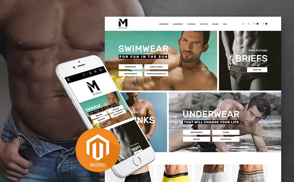 Mottasco - Mens Underwear Responsive Magento Theme TMT Harmon Cary
