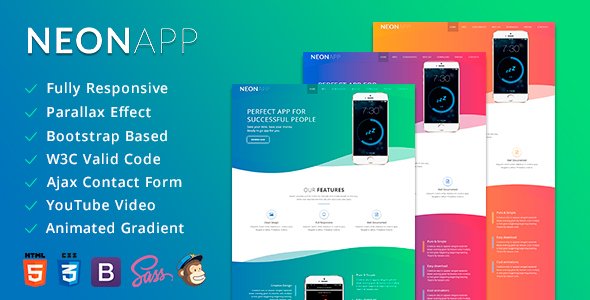 Neon - Responsive Landing Page
           TFx Budi Godfrey