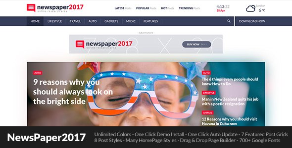 NewsPaper2017 - WordPress Theme for Blog and Magazine
           TFx Ed Ali