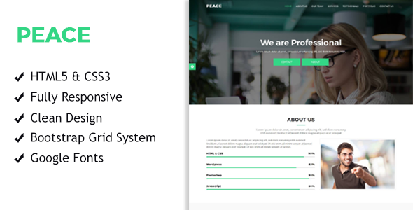Peace - Multi Purpose Startup Landing Pages
           TFx Dwi Fitz