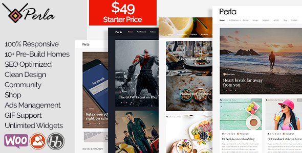 Perla - Multi-Concept Blog / Magazine WP Theme
           TFx Lucian Vedast