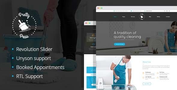 PrettyPress - Cleaning Service WordPress Theme
           TFx Lothair Madison