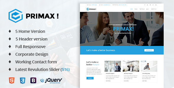 Primax! - Corporate Business Template
           TFx Silas Roscoe