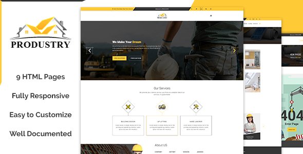 Produstry- Construction Multipage Template
           TFx Major Hedley