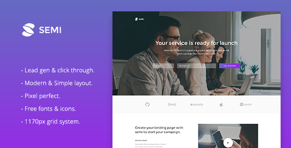 Semi - Service Landing Page Muse Template
           TFx Byron Ryuunosuke
