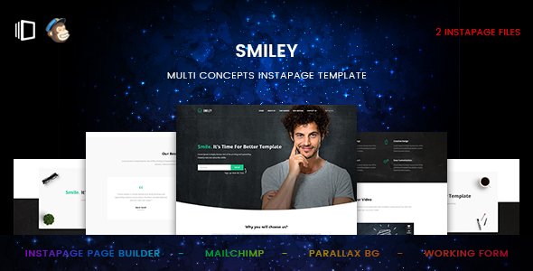 Smiley - Multi Concepts Instapage Template
           TFx Clancy Swithun