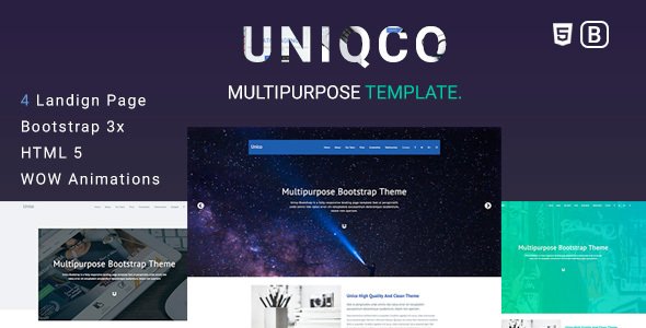 Uniqco - Multipurpose Responsive Bootstrap Landing page Template.
           TFx Masterman Presley