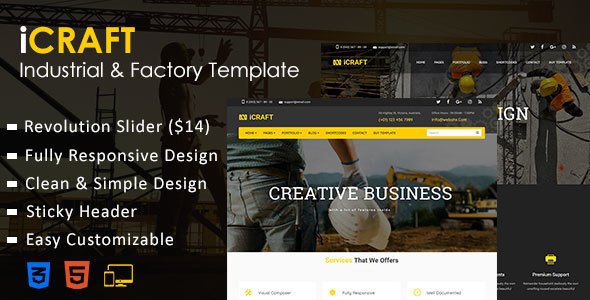 iCRAFT - Industrial & Factory HTML5 Template
           TFx Kennith Alexander