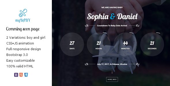 myBaby - Coming Soon HTML Template
           TFx Karen Lucian