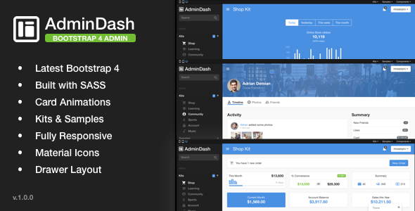 AdminDash - Bootstrap Admin Template TFx Yoshi Donny