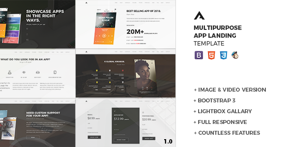 Aria — Responsive App Landing Template - Apps Technology TFx Issac Ted