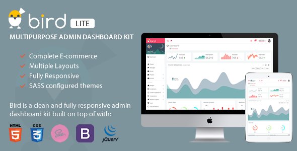 Bird (Lite) - Responsive Admin Dashboard Template by Follow Technique - Admin Templates Site Templates TFx Cornelius Hiawatha