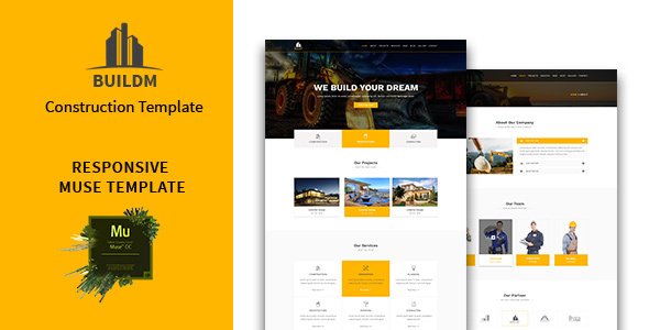 Buildm - Construction Muse Template - Corporate Muse Templates TFx Innocent German