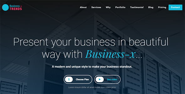 Business-x: WordPress Business Landing Page - Business Corporate TFx Hugo Brannon