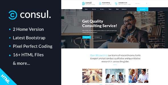 Consul - Business Consulting and Professional Services HTML Template - Business Corporate TFx Edric Keghart