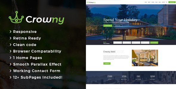 Crowny : Resort and Hotel HTML Template - Travel Retail TFx Eddie Sefton