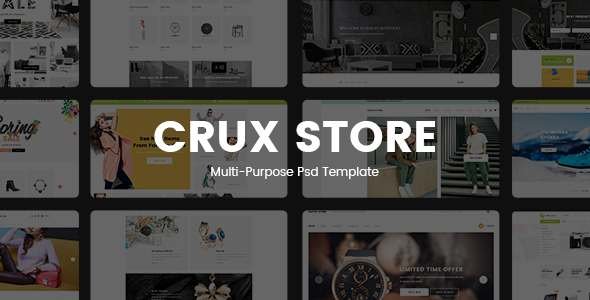Crux Store - Multi-Purpose PSD Template - Shopping Retail TFx Bertrand Jaron
