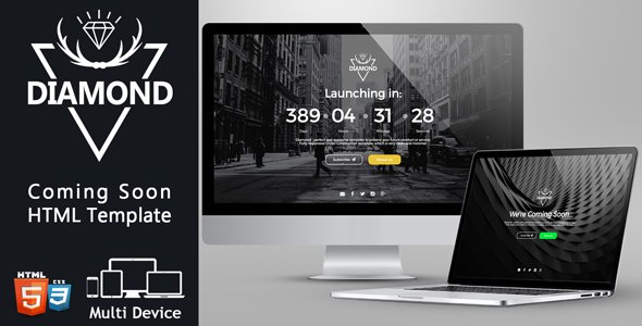 Diamond - Coming Soon Template - Under Construction Specialty Pages TFx Cahaya Kaede