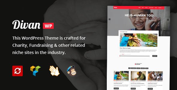 Divan - Charity, Donation & Fundraising WordPress Theme - Charity Nonprofit TFx Prosper Vortigern