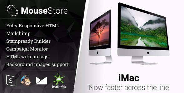 E-Commerce Responsive Email with Mailchimp Editor + StampReady Builder - Newsletters Email Templates TFx Goddard Percy