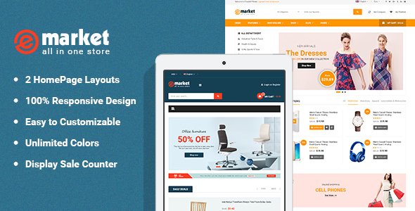 E-market - Stunning and Responsive Magento 2.1 Theme - Magento eCommerce TFx Buddha Maddox