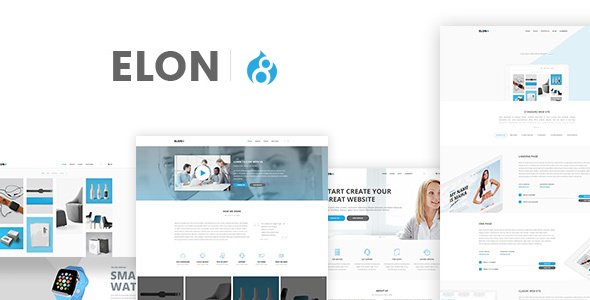 Elon - Businesses and agencies modular Drupal 8 Them - Business Corporate TFx Pete Fulke