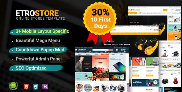 EtroStore - Premium Multipurpose Digital OpenCart 2.3 Theme - OpenCart eCommerce TFx Coleman Nolan