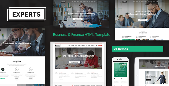 Experts - Multipurpose Business & Finance HTML5 Template - Business Corporate TFx Jimmy Barry