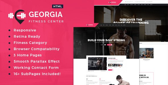 Georgia | Sports, Health, Gym & Fitness HTML Template - Health & Beauty Retail TFx Leslie Pete