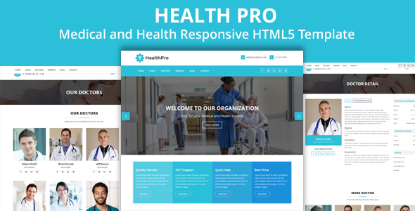 HealthPro - Medical and Health Responsive HTML5 Template - Retail Site Templates TFx Bleda Aidan
