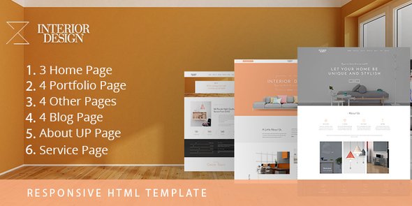 INTERIOR DESIGN PSD Template - Portfolio Creative TFx Jeremiah Cam