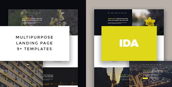 Ida - Responsive Multipurpose Bootstrap Landing Page TFx Mervin Wayland