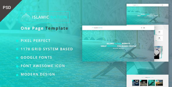Islamic Nation - Islamic PSD Template - Charity Nonprofit TFx Booker Silas