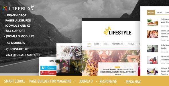 Lifeblog - Joomla Lifestyle Blogging and Magazine - Personal Blog / Magazine TFx Hasdrubal Rudolf