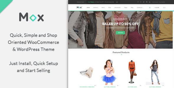 MOX Shop - Simple & Clean WooCommerce Shop Theme TFx Kouki Bryce