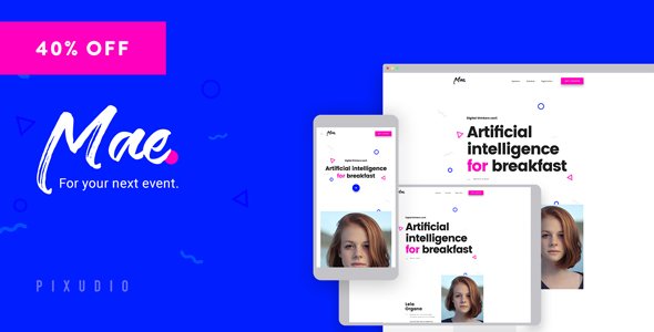 Mae - Event HTML5 template - Events Entertainment TFx Ambrose Shelton