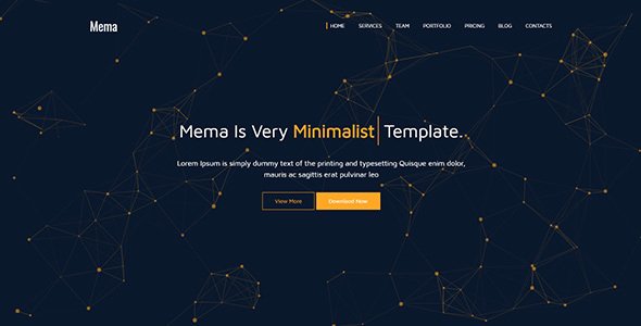 Mema || One Page HTML5 Template - Portfolio Creative TFx Akio Fraser