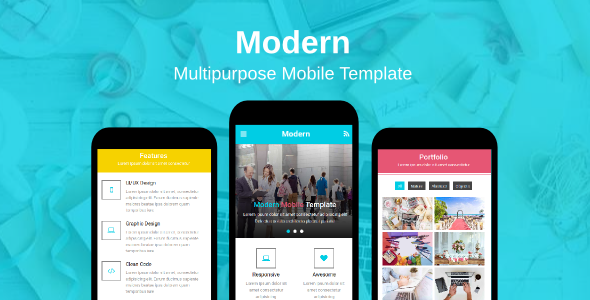 Modern - Multipurpose Mobile Template - Mobile Site Templates TFx Anselm Jamison